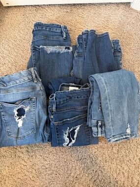 5 pairs EUC 12/31 Good American jeans denim